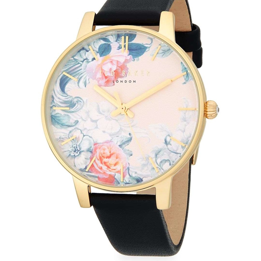 TED BAKER Womens Watch Floral  Leather Band
